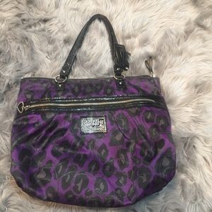 Coach poppy purse ocelot pattern